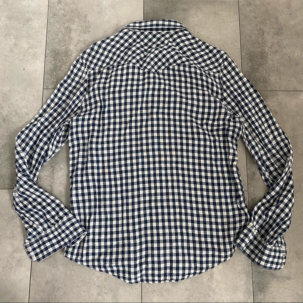 Levi’s blue gingham slim fit button down shirt L - Picture 2 of 4